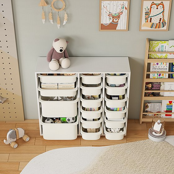 שידת איחסון מכלים רחבה בגוון לבן דגם דול DOOL מבית סטאר שופ STAR SHOP – תמונה 3