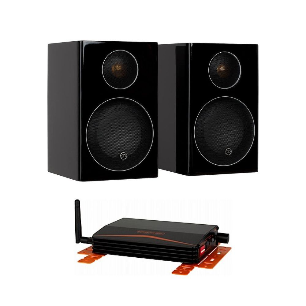 סט רמקולי רדיוס 90 עם מגבר Bluetooth של MONITOR AUDIO - קונקטור