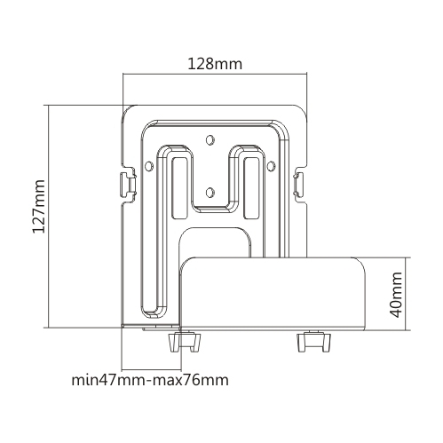 מדף נסתר מתכוונן למכשירי מדיה EAZO SAT5 - קונקטור – תמונה 3