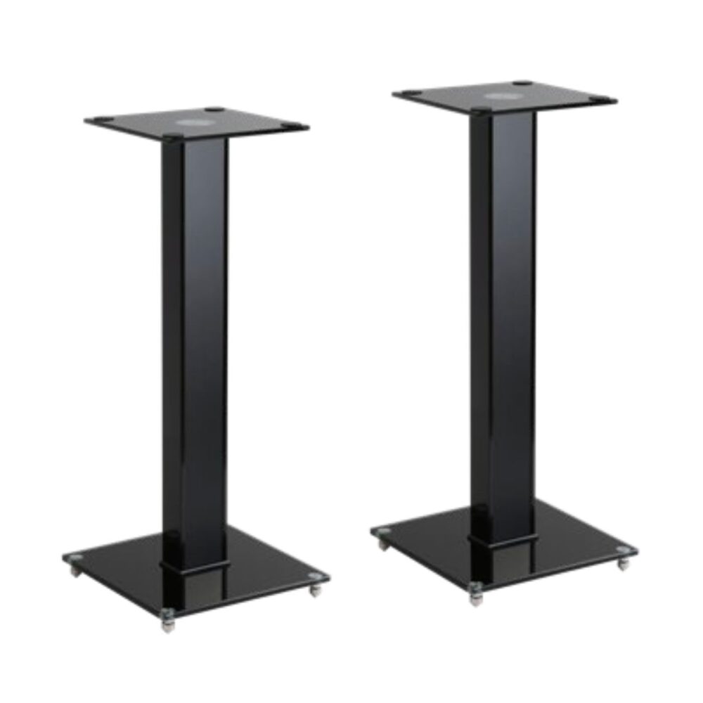 זוג מעמדים לרמקולים EAZO SP110B בעיצוב דק ועמוד אלומיניום - קונקטור