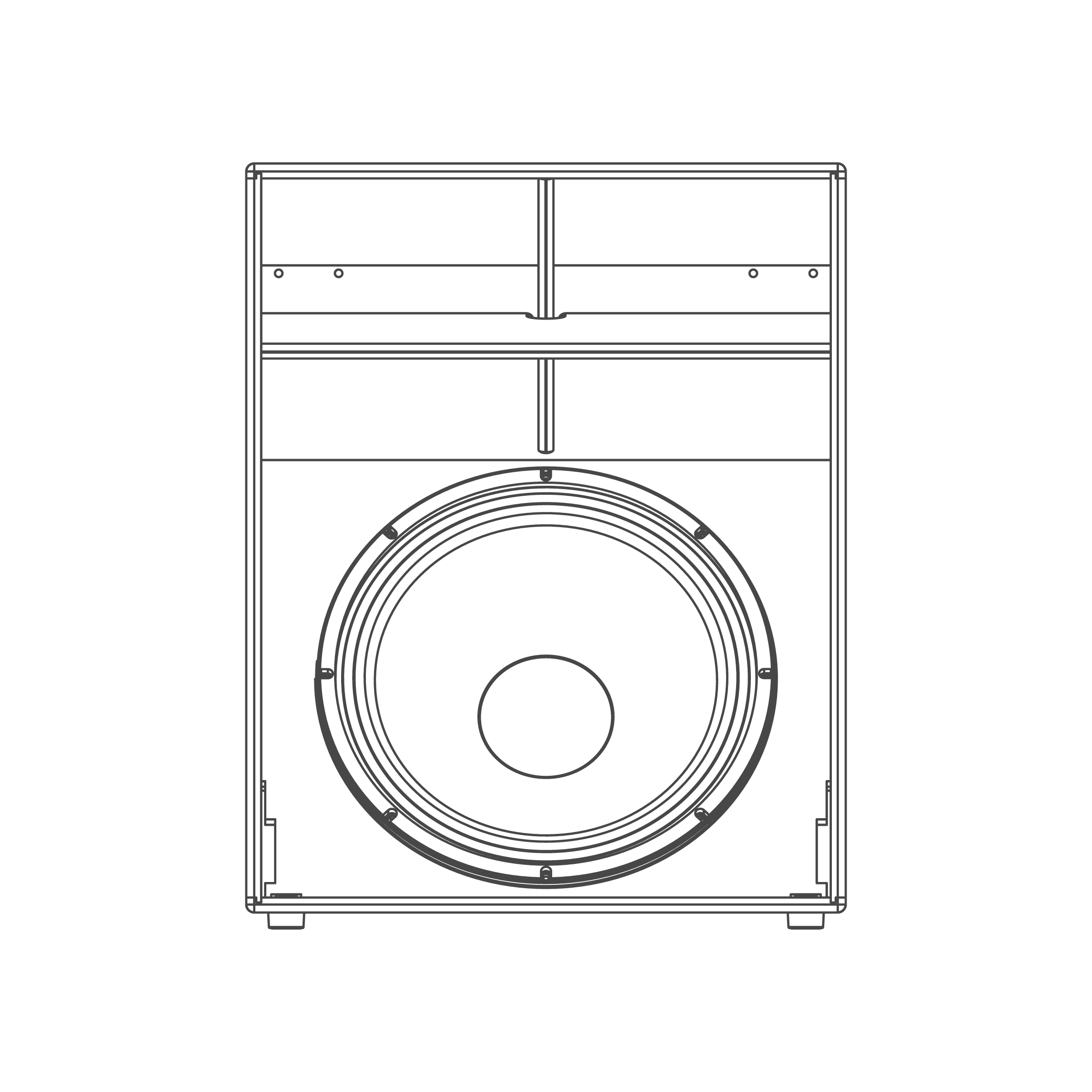 סאב-וופר פסיבי 18 אינץ' Hybrid Horn דגם PXL118-1 - קונקטור – תמונה 2