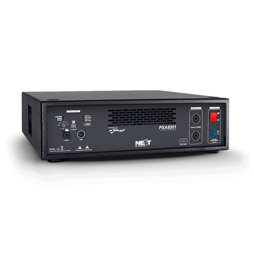 מגבר כוח חכם NEXT PXA8001 עם 4 ערוצים ועוצמת DSP - קונקטור