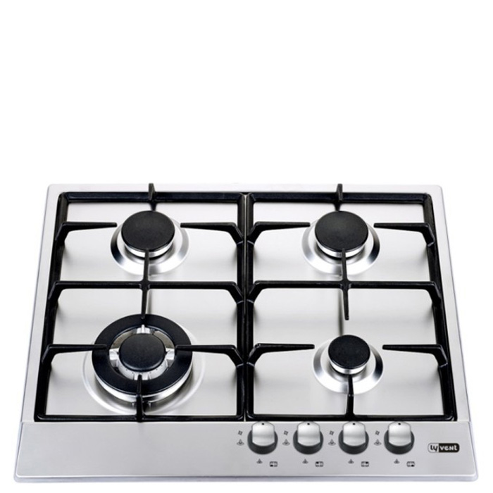 כיריים גז LY VENT HO-T-662 - 4 להבות ומבער טורבו בעיצוב נרוסטה יוקרתי