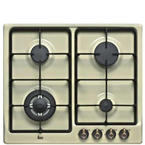 כיריים גז TEKA EH604BG עם כפתורים מוזהבים ועיצוב עתיק, עוצמה 3.5 קילוואט