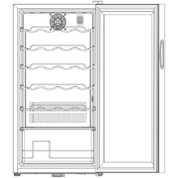 מקרר יין 28 בקבוקים מדחס דגם JC-82 – תמונה 3