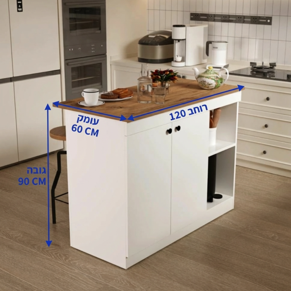 אי למטבח דגם איסלנד 6250 לבן / אלון - הספקה לפסח – תמונה 5