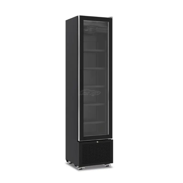 מקרר תצוגה שחור צר 220 ליטר תעשייתי