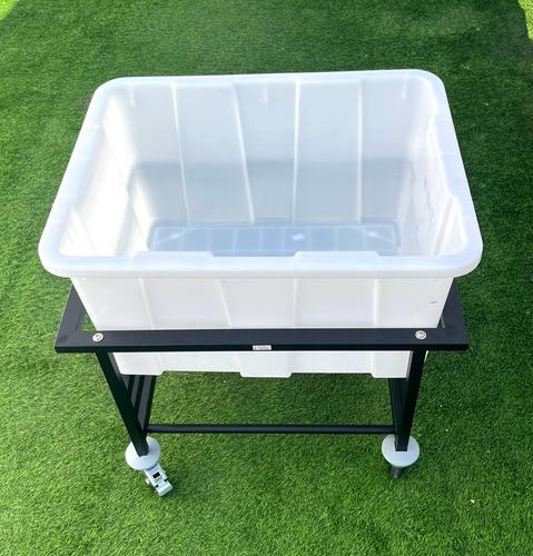 מיכל 130 ליטר + עגלה HD שחורה – תמונה 3