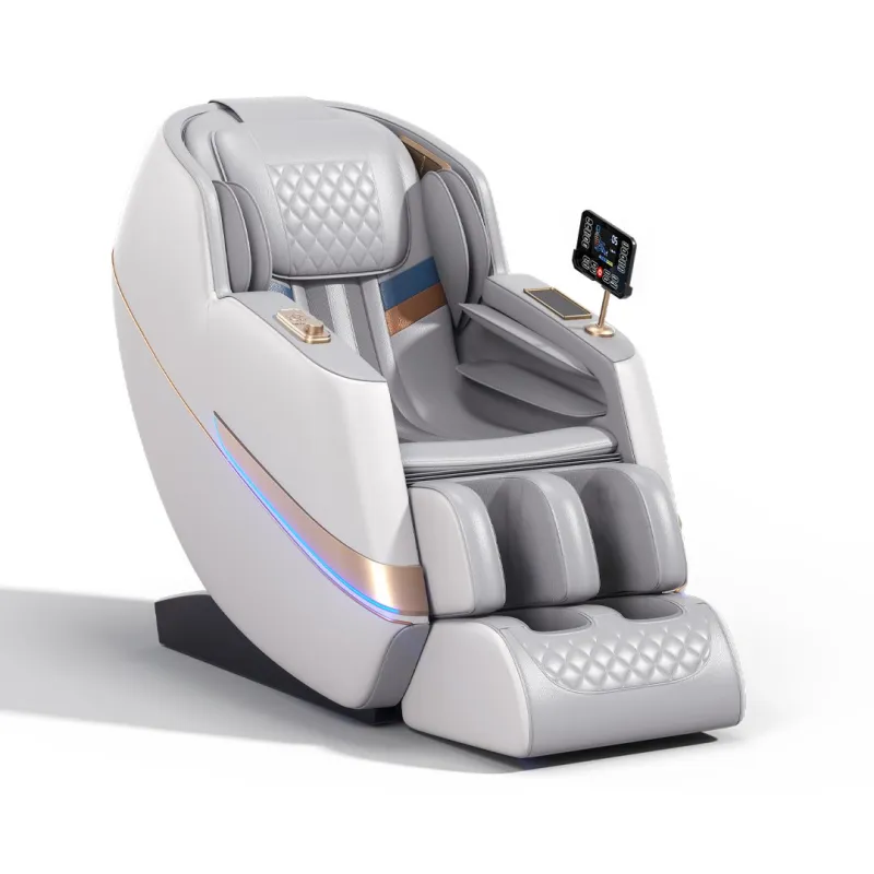 כורסת מסאג מקצועית בונדד לדר AMORA CF-188 אפור בהיר