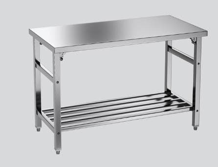 שולחן מתקפל מנירוסטה רוחב 150 ס"מ – גובה 90 ס"מ, עומק 60 ס"מ