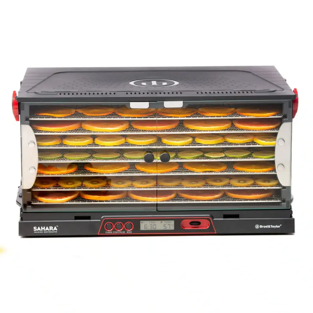 מייבש מזון מקצועי מתקפל סהרה עם 7 מגשים של Brod & Taylor