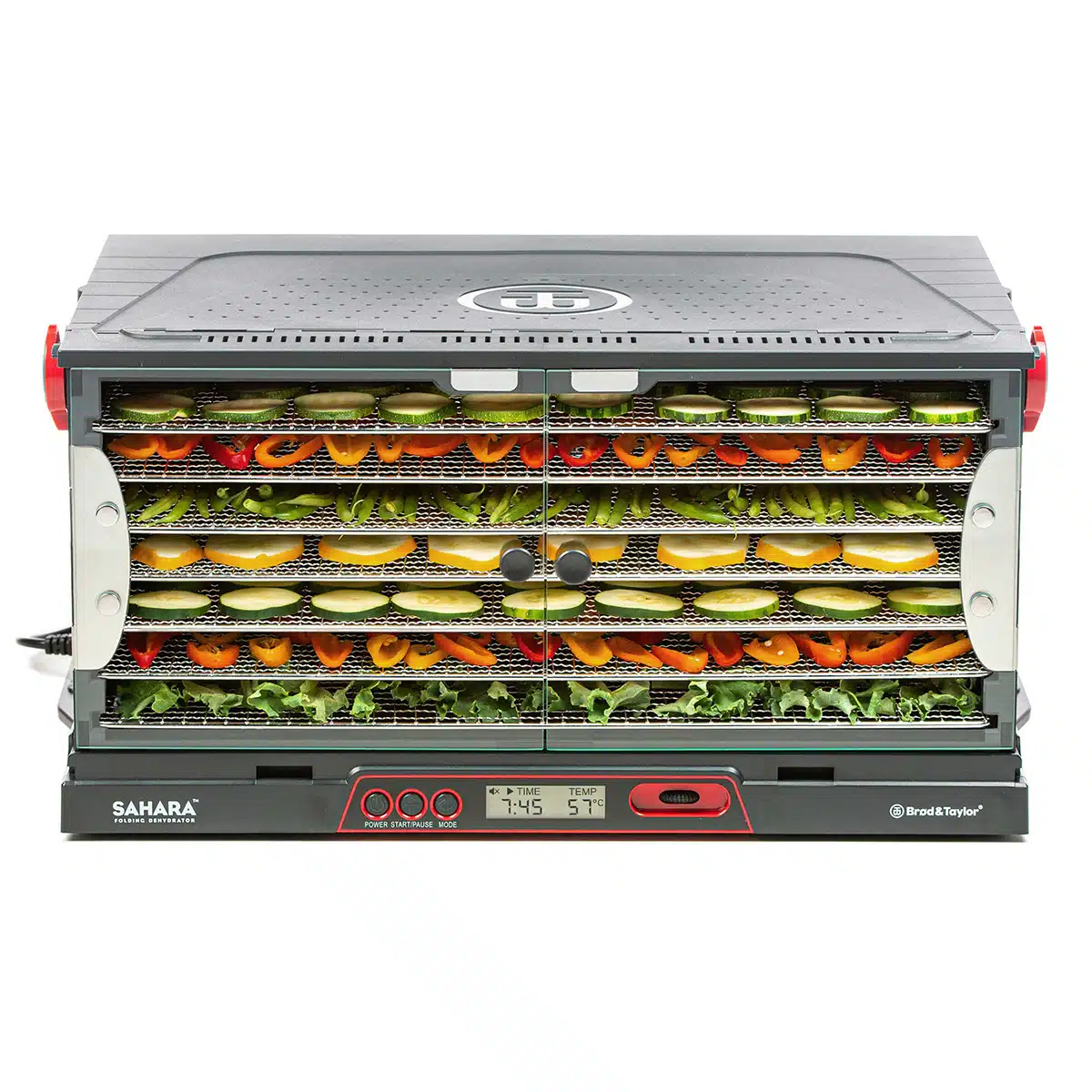 מייבש מזון מקצועי מתקפל סהרה עם 7 מגשים של Brod & Taylor – תמונה 7