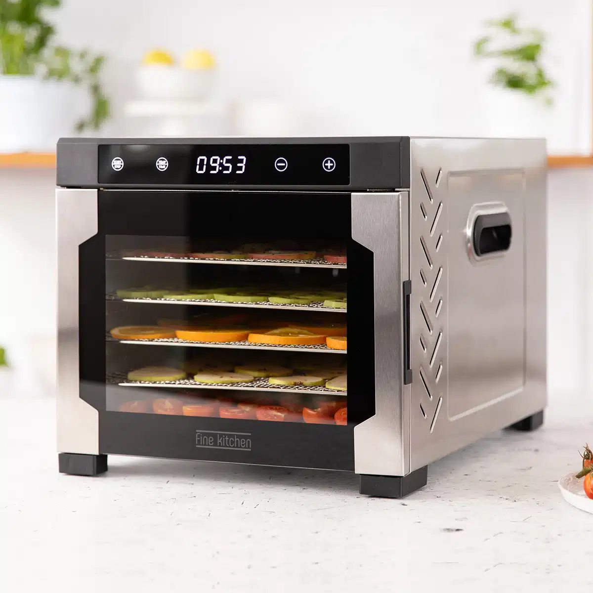 מייבש מזון Fine Kitchen דגם D-2000 עם 6 מגשים – תמונה 2