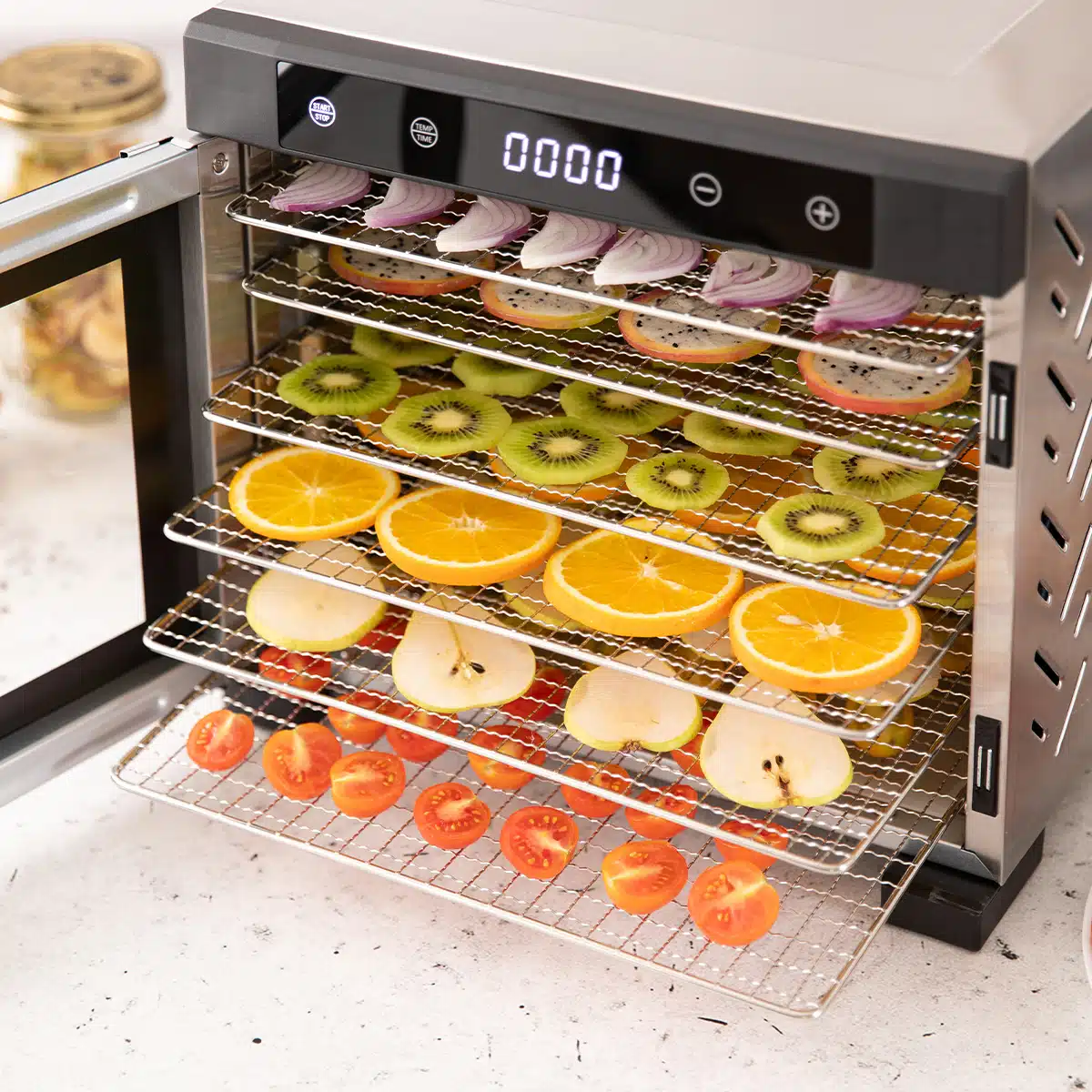 מייבש מזון Fine Kitchen דגם D-2000 עם 6 מגשים – תמונה 3