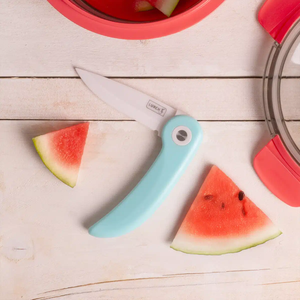 סכין פיקניק קרמית מתקפלת בגוון פסטל מבית LURCH – תמונה 3