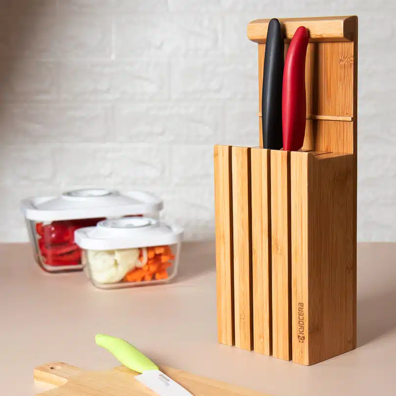 בלוק במבוק ל-4 סכינים קרמיות מבית Kyocera – תמונה 3