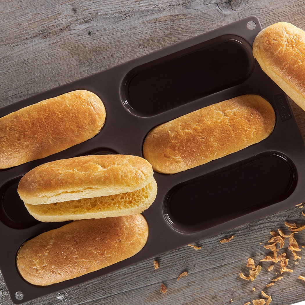 תבנית סיליקון פלטינום לאפיית לחמניות אצבע – נון סטיק מבית LURCH – תמונה 2