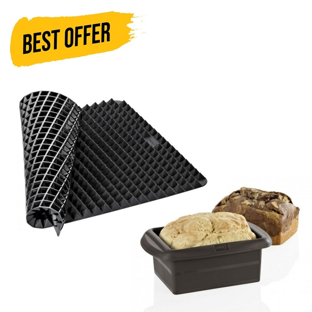 משטח אפייה רב שימושי משולשים עם תבנית קטנה לאפיית לחם - LURCH במחיר מיוחד