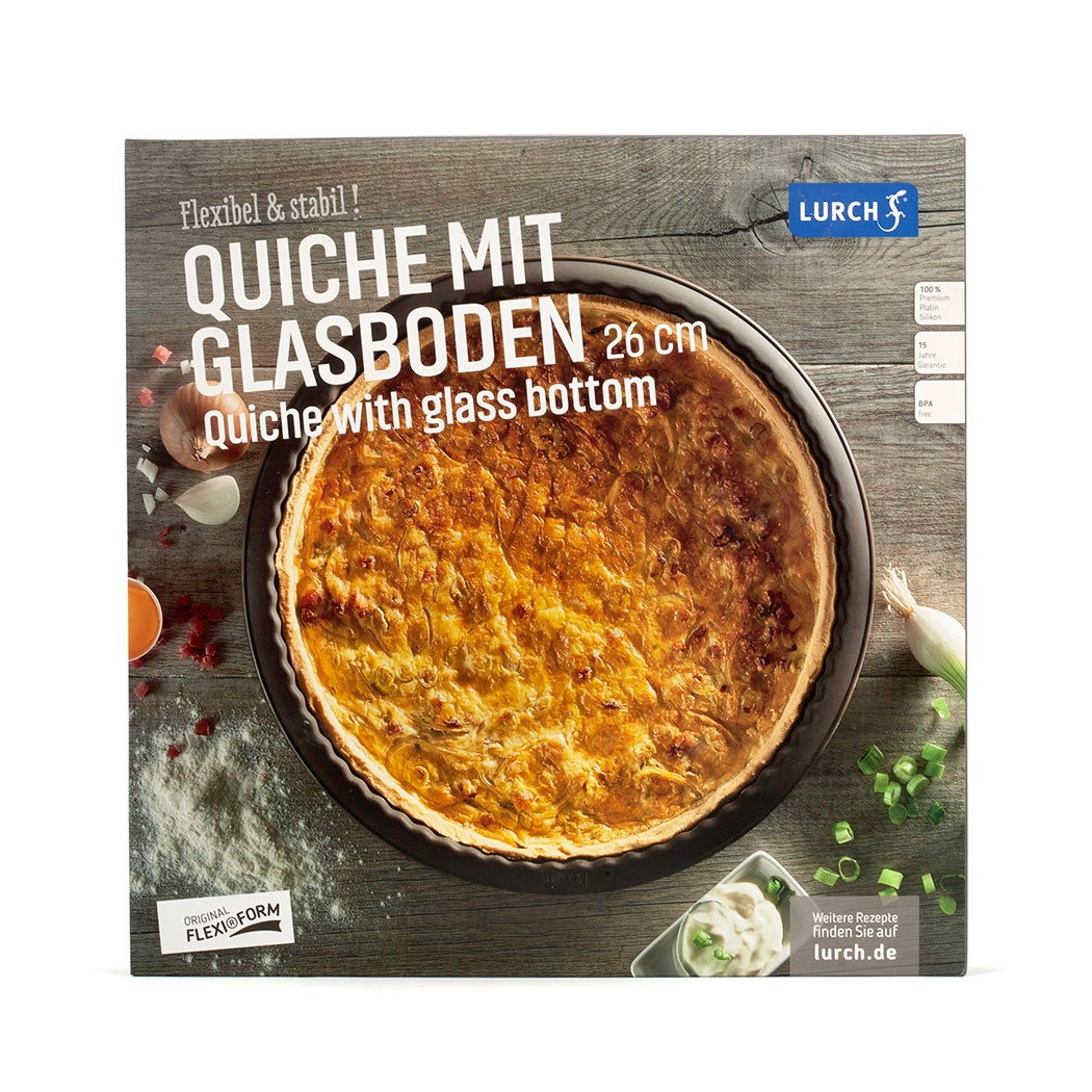LURCH תבנית קיש 26 ס"מ עם תחתית זכוכית – תמונה 5