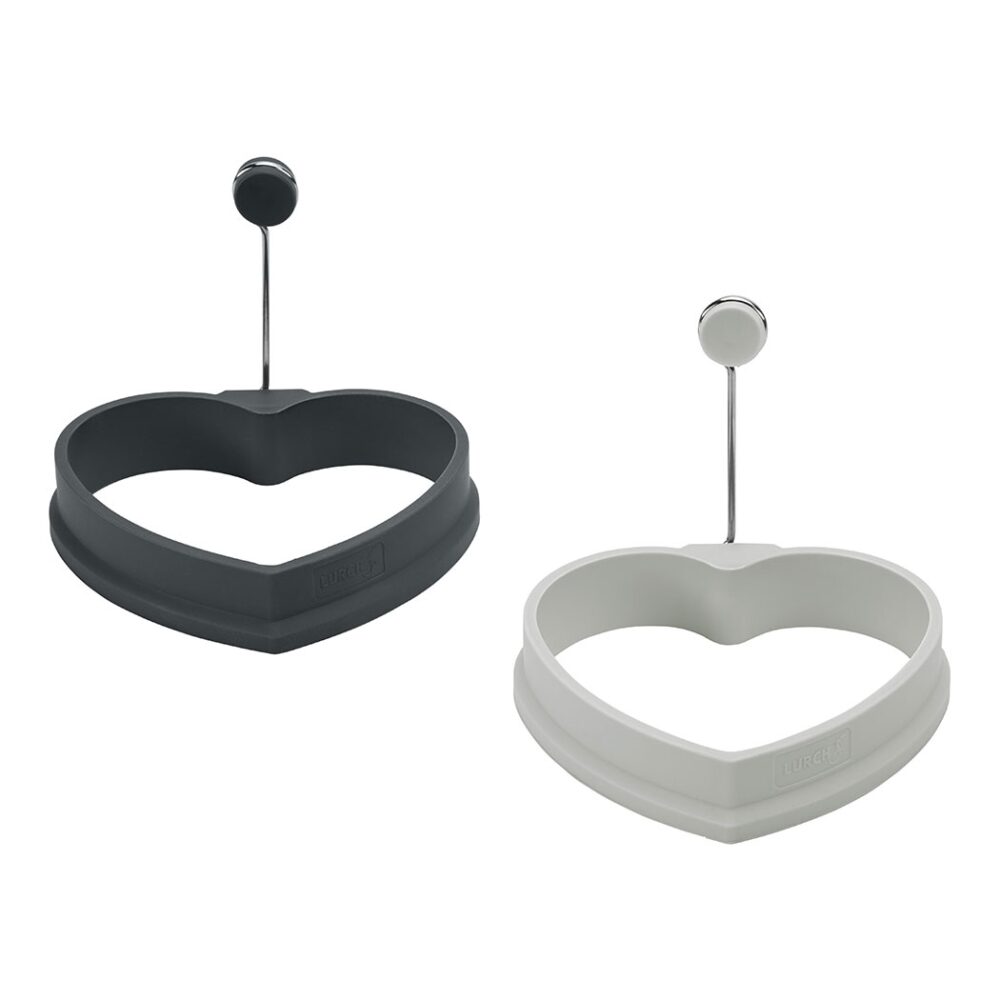 סט 2 שבלונות בצורת לב להכנת פנקייק מסיליקון פלטינום נון סטיק - LURCH