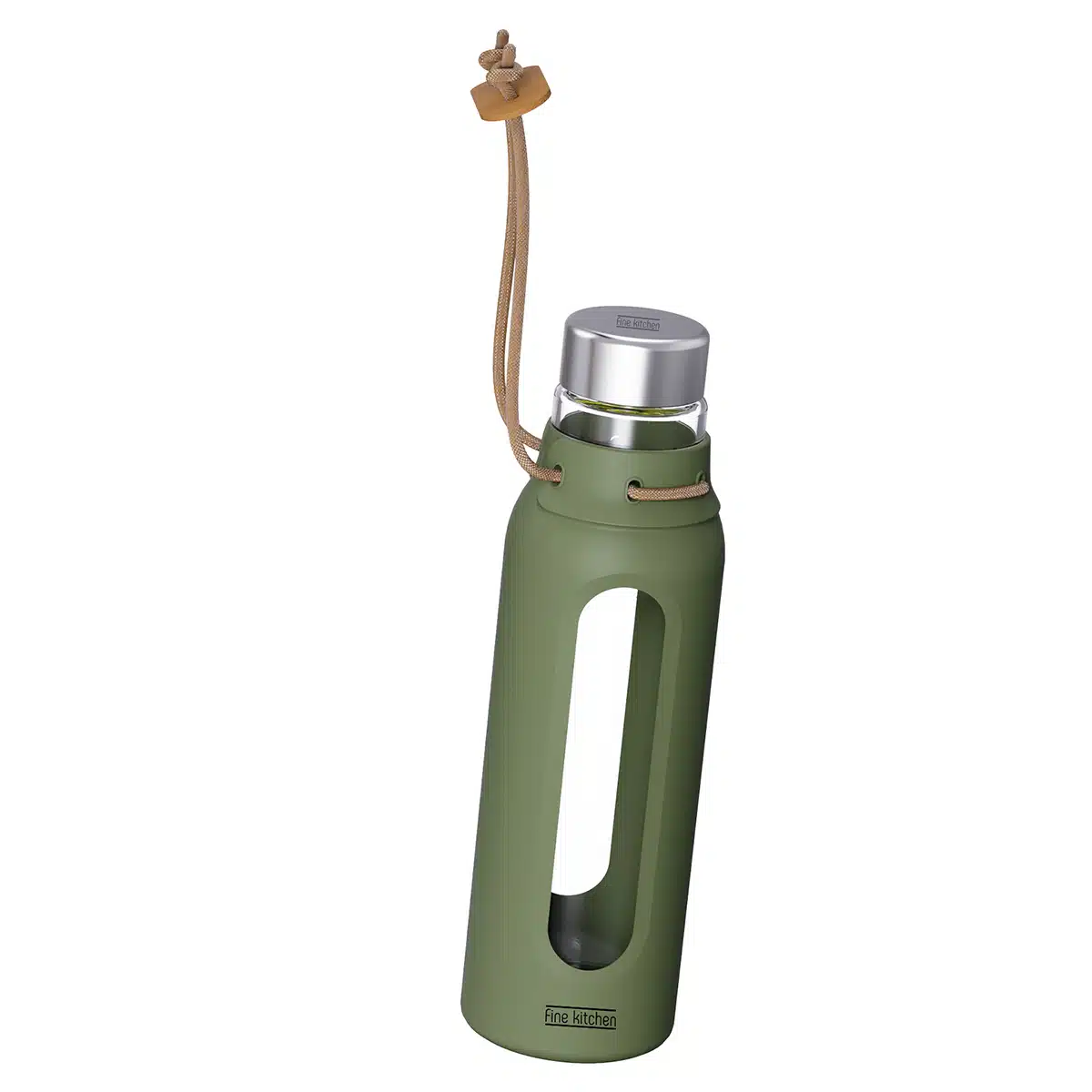 בקבוק זכוכית 0.65 ליטר לנסיעות | כולל כיסוי מגן וידית נשיאה | Fine Kitchen – תמונה 4