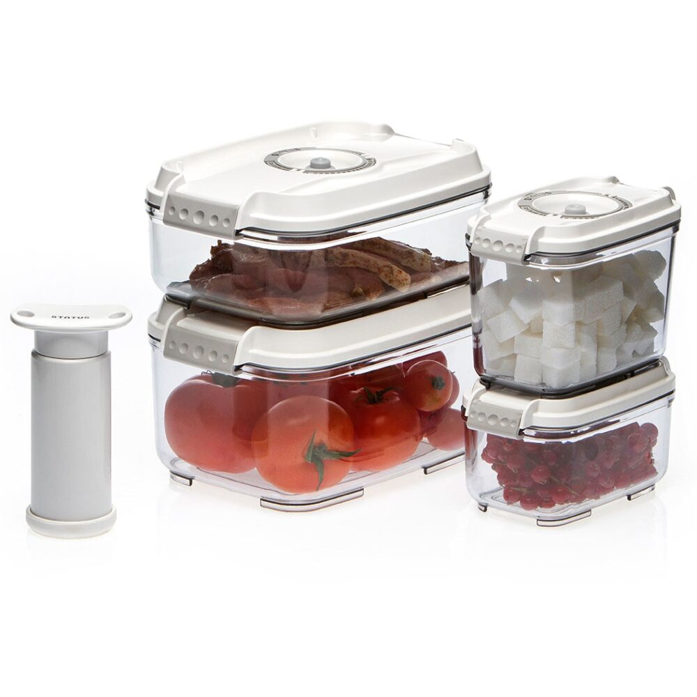 סט 4 קופסאות בוואקום לאחסון מזון – Status