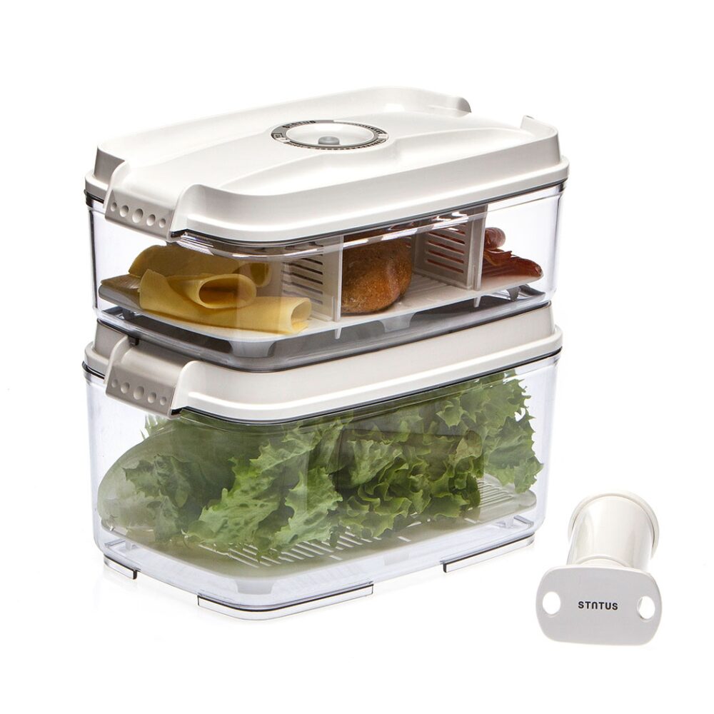 סט 2 קופסאות אחסון גדולות לוואקום עמוק - Status