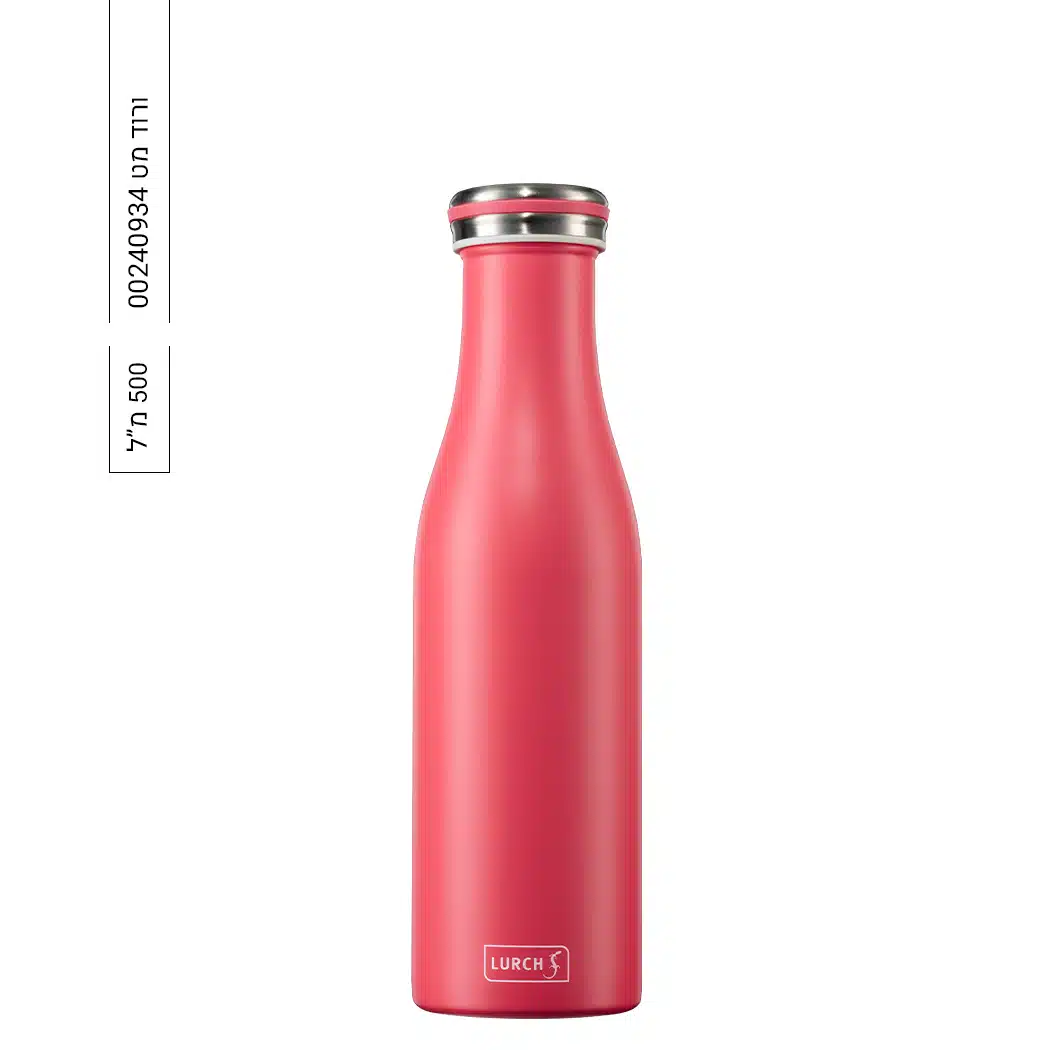 בקבוק תרמי מנירוסטה 500 מ"ל בעיצוב ייחודי, ללא BPA – Lurch – תמונה 9