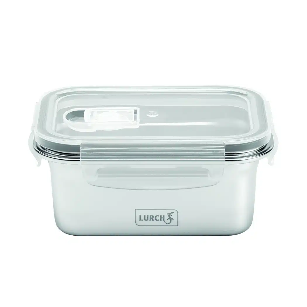 קופסת אוכל מנירוסטה עם מכסה פלסטיק במידות שונות – LURCH – תמונה 9