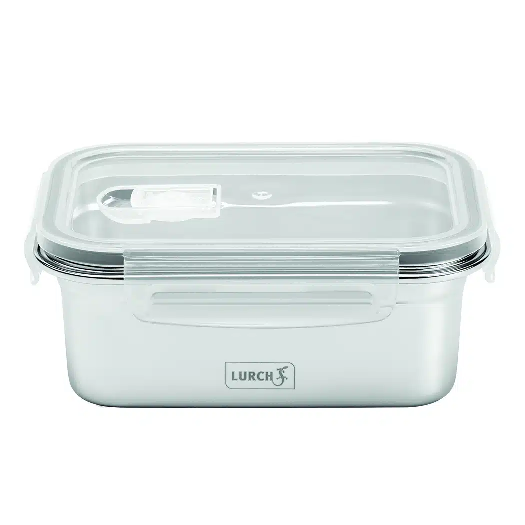 קופסת אוכל מנירוסטה עם מכסה פלסטיק במידות שונות – LURCH – תמונה 10