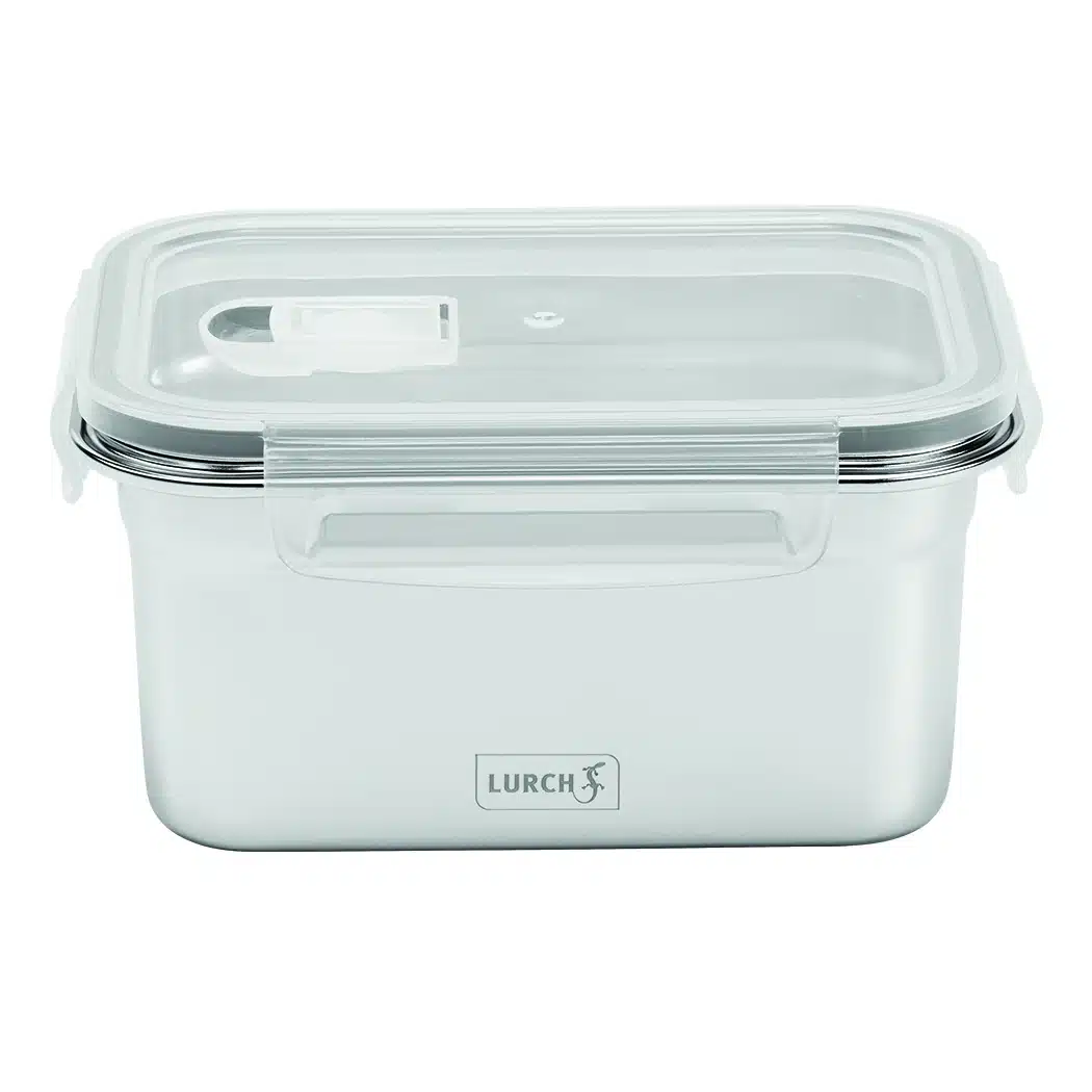 קופסת אוכל מנירוסטה עם מכסה פלסטיק במידות שונות – LURCH – תמונה 11