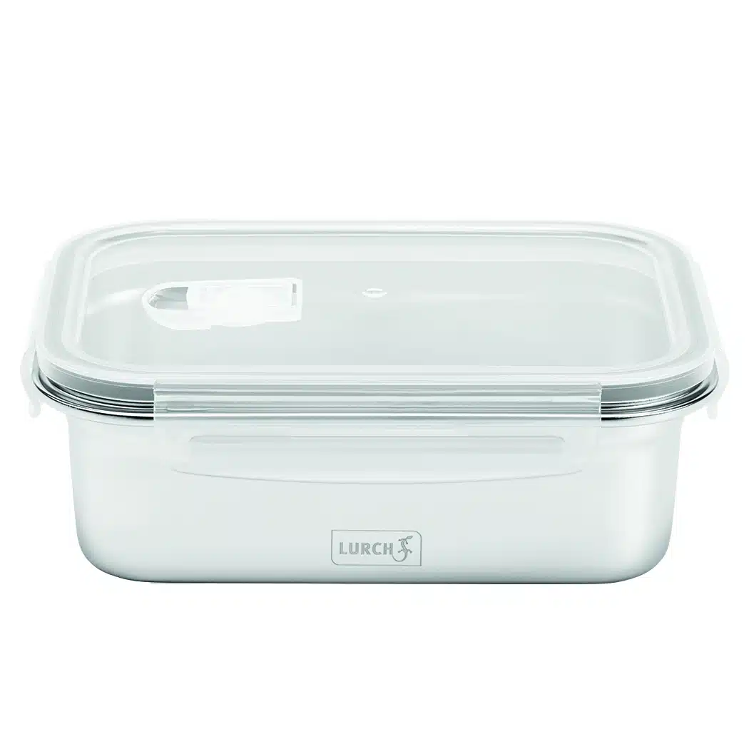 קופסת אוכל מנירוסטה עם מכסה פלסטיק במידות שונות – LURCH – תמונה 12