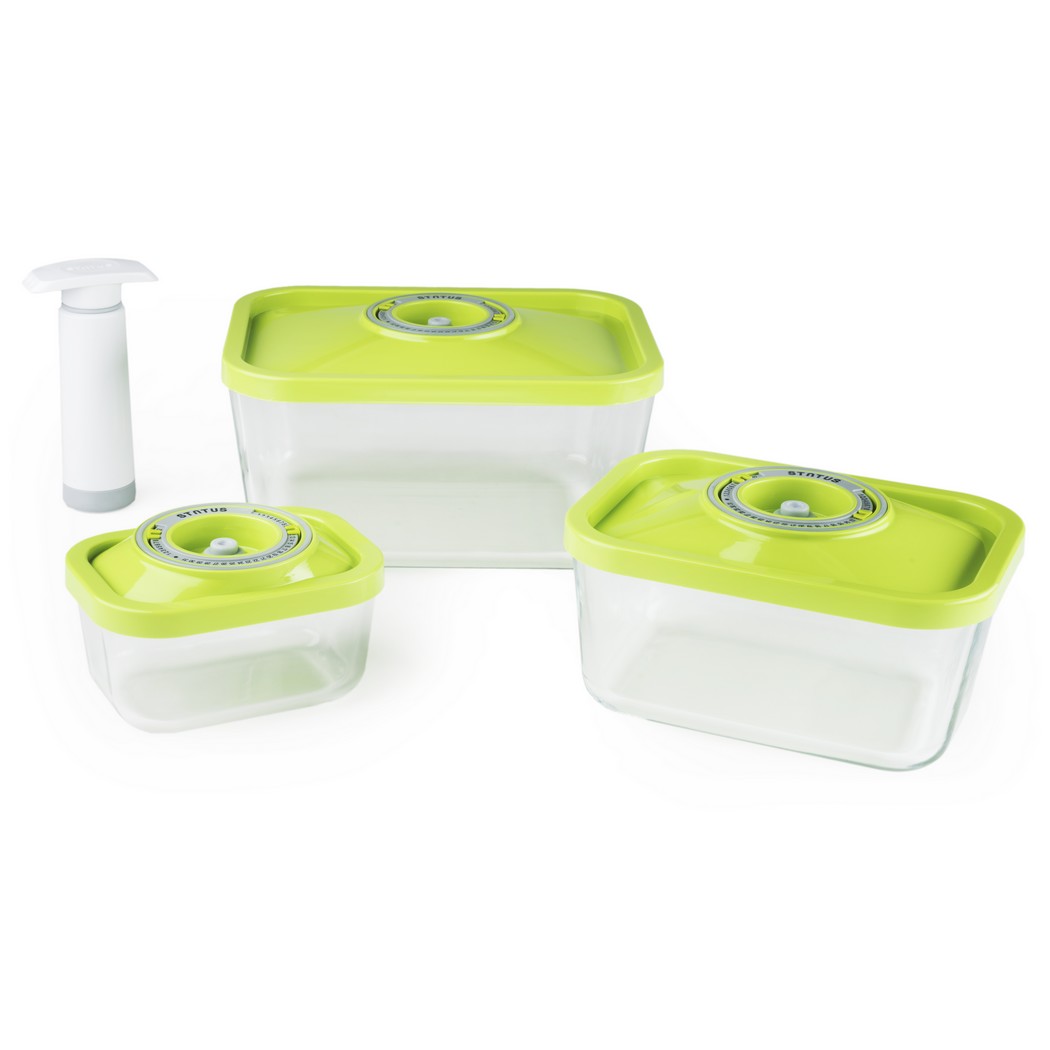 סט קופסאות זכוכית לאחסון מזון בוואקום עמוק מבית Status – תמונה 6