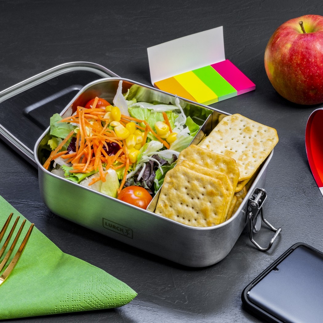 קופסת אוכל מנירוסטה בעיצוב רטרו, נפחים 800 / 1200 / 1400 מ"ל – LURCH – תמונה 2