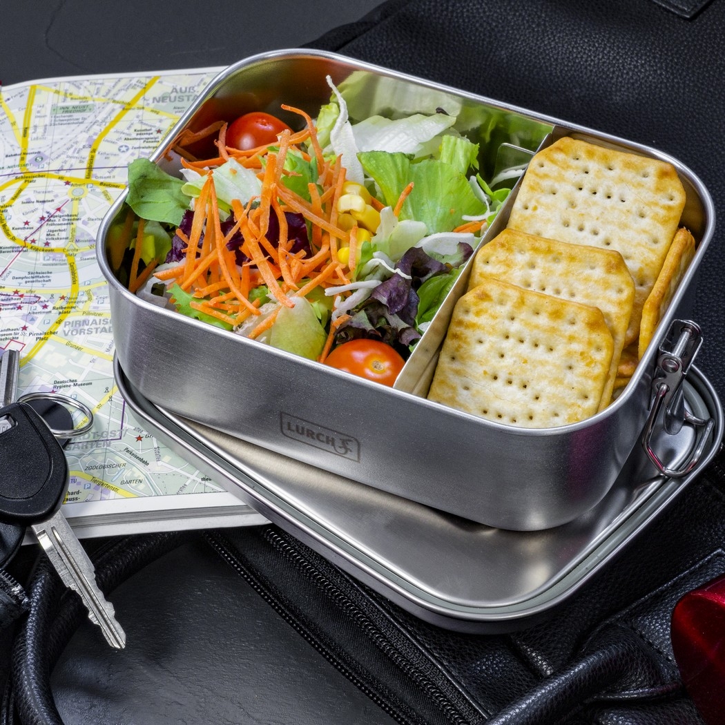 קופסת אוכל מנירוסטה בעיצוב רטרו, נפחים 800 / 1200 / 1400 מ"ל – LURCH – תמונה 3