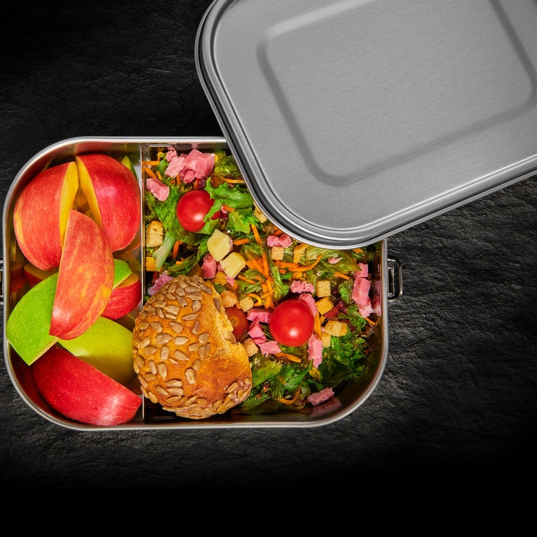 קופסת אוכל מנירוסטה בעיצוב רטרו, נפחים 800 / 1200 / 1400 מ"ל – LURCH – תמונה 4