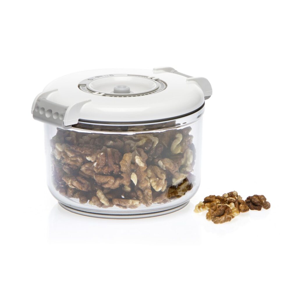 קופסת ואקום עגולה למזון Status בנפח 0.75 ליטר