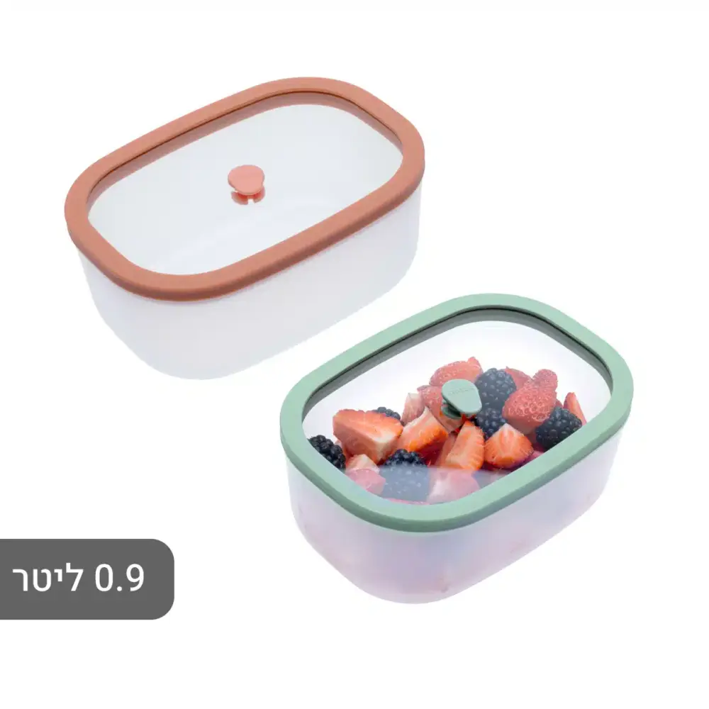קופסת אחסון מזון בוואקום עמוק 0.9 ליטר Fresko מבית Status