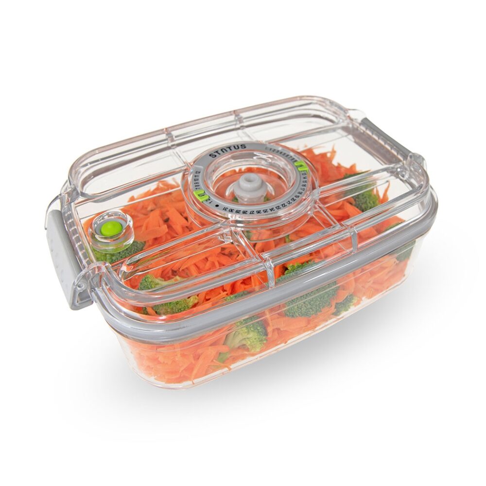 קופסאות אחסון ואקום לאוכל בנפח 1.4/2 ליטר עם מכסה שקוף - Status