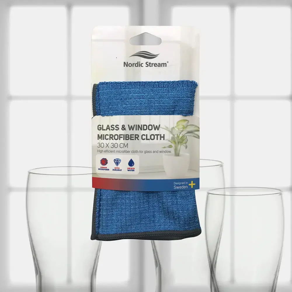 מטלית מיקרופייבר להברקת זכוכית 30X30 ס"מ - Nordic Stream