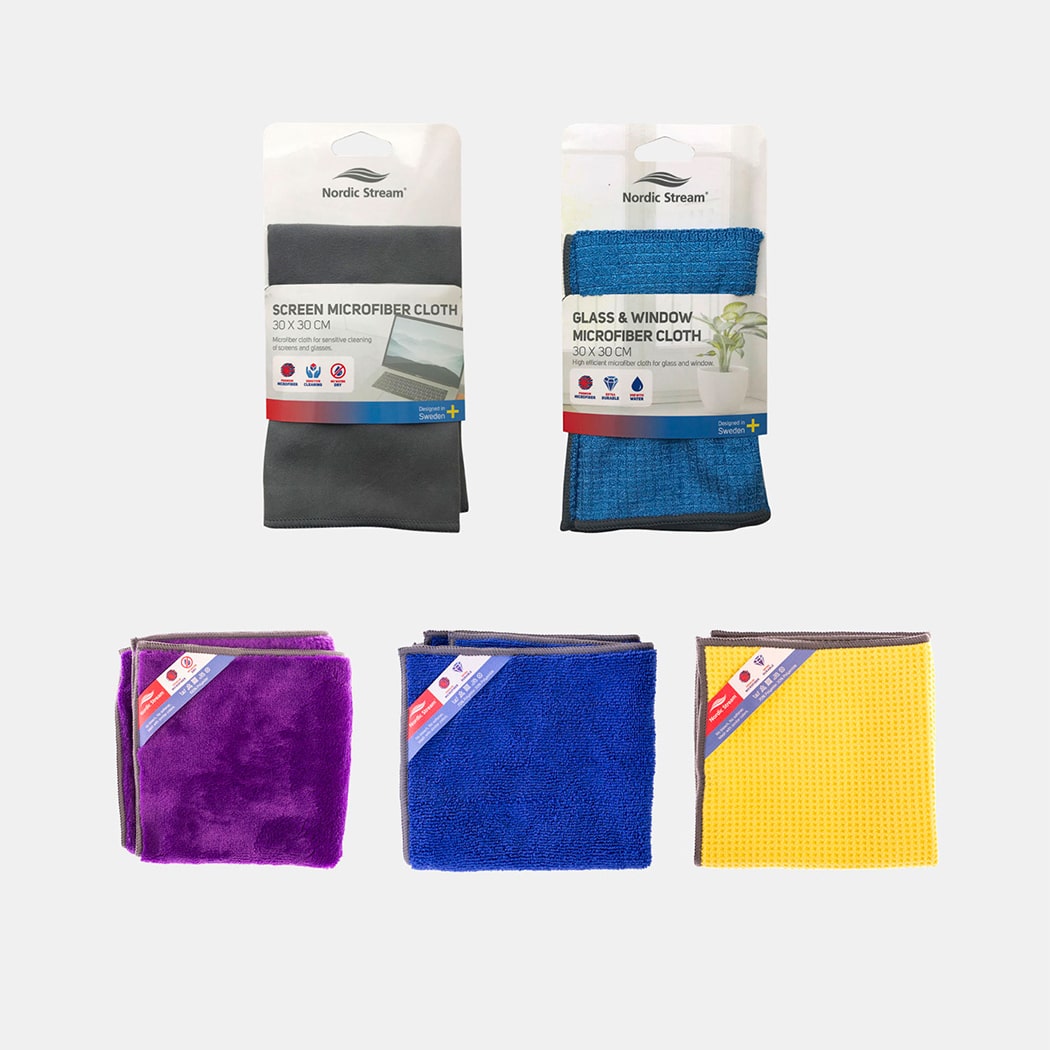 מטלית מיקרופייבר לניקיון רב-שימושי 30X30 ס"מ – Nordic Stream – תמונה 2
