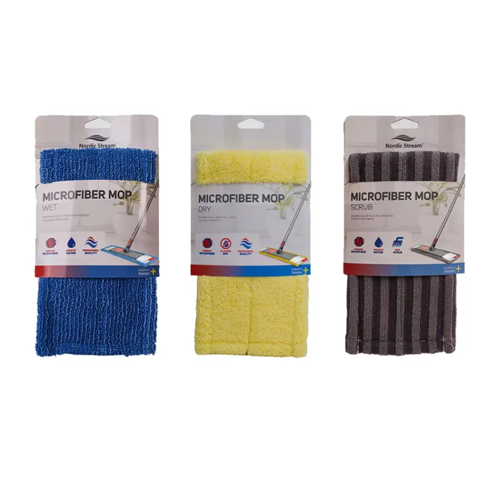 סט שלוש מטליות מיקרופייבר 40 ס"מ למגב הפלא עם כיס - Nordic Stream