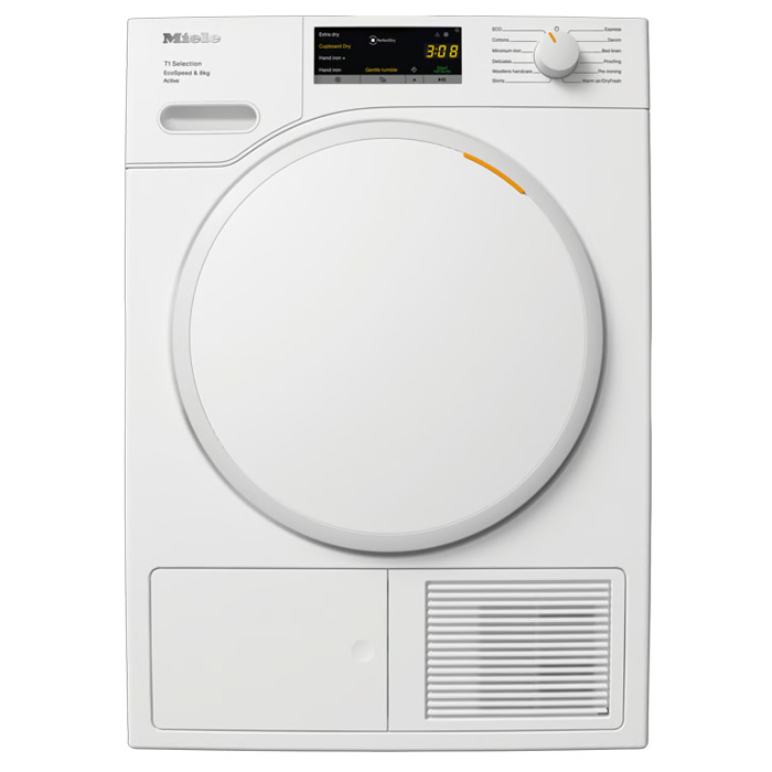 מייבש כביסה MIELE TSA523WP עם קיבולת 8 ק"ג ותכונות מתקדמות לחוויית ייבוש מושלמת