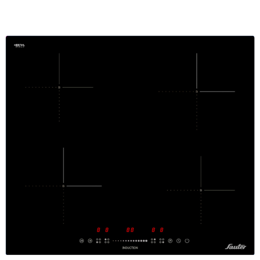 כיריים אינדוקציה Sauter SHI6110 עם 4 מוקדים והספק כולל של 3,600W.