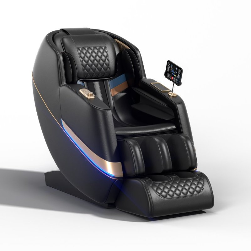 כורסאת מסאז בד אגאדיר דגם לונה פרימיום שחור