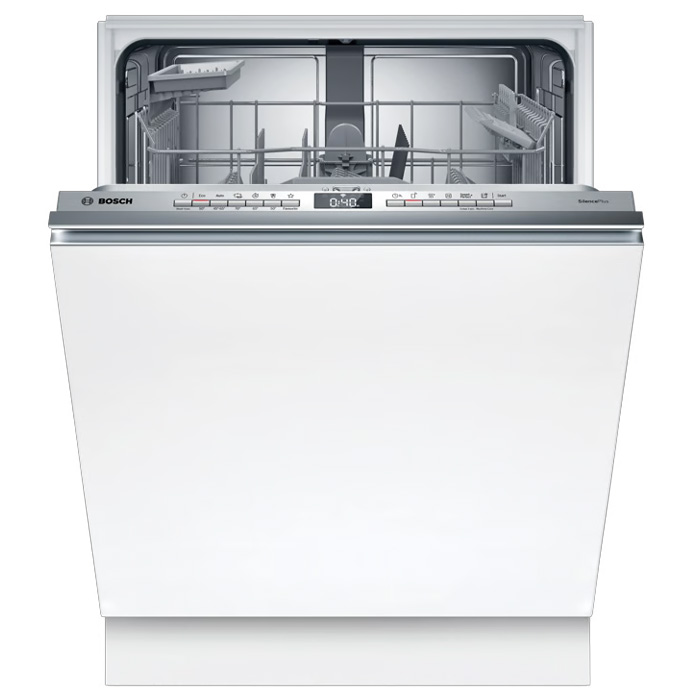 מדיח כלים BOSCH SMV4HAX07E עם 13 מערכות כלים ו-42dB רעש שקט במיוחד.
