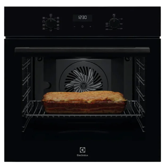 תנור אפיה אינטגרלי Electrolux EOH6221K שחור עם 9 תוכניות ומערכת SurroundCook