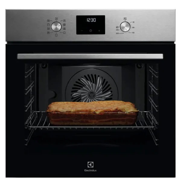 תנור אפיה בילד אין נירוסטה ELECTROLUX EOH6221X עם 9 תוכניות עבודה ו-תבניות InfiSpace.