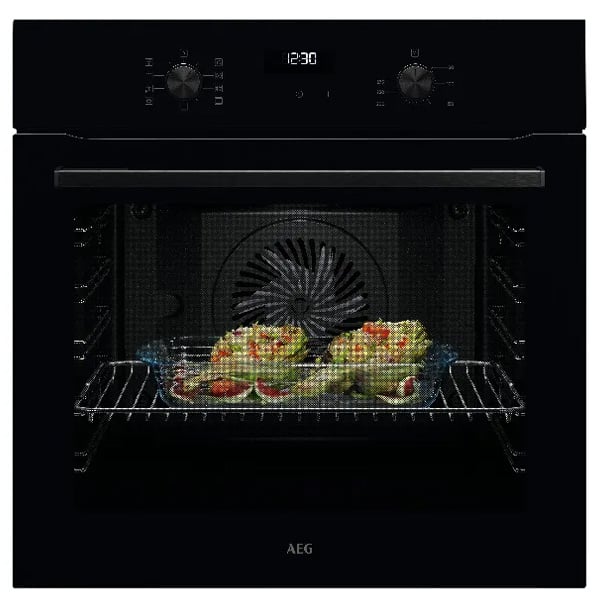 תנור אפיה בילד אין שחור AEG ABU51201B תא אפייה ענק XXL 9 מצבים.