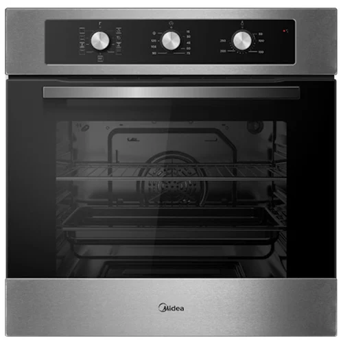 תנור בילד אין 70 ליטר MIDEA 65DME30007SS עם 8 תכניות ואמייל קל לניקוי